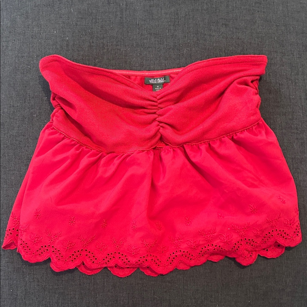 Wild Fable Red Strapless Top